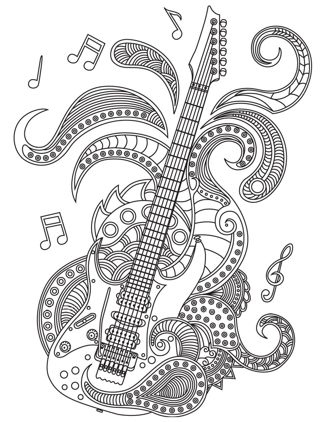 Pin On Zentangles ~ Adult Colouring Coloring Pages tout Mandala Musique