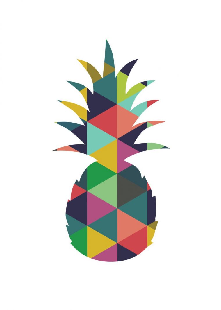 Pineapple Decor, Colorful Wall Art, Pineapple Print pour Ananas Dessin