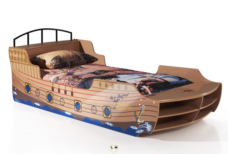 Pirate Expedition Lit Bateau Enfant, Lignemeuble tout Enfant Bateau