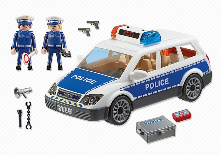 Playmobil 6920 Voiture De Police Avec Gyrophare & Sirène destiné Jeux De Voiture De Policier