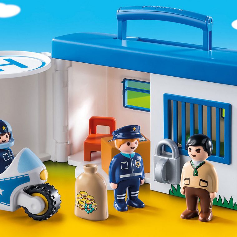 Playmobil 9382 Commissariat De Police Transportable – Ojeux dedans Jeux De Playmobil Police Gratuit