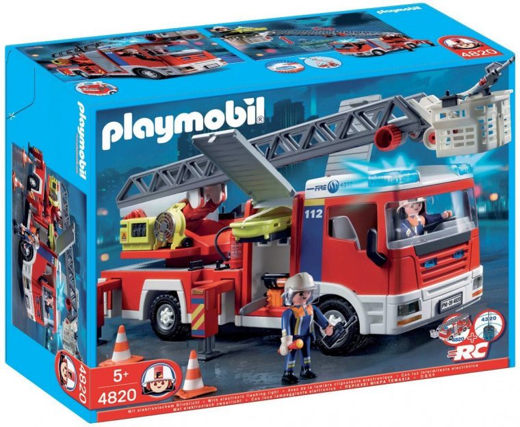 Playmobil Camion De Pompiers Grande Échelle (4820) Au concernant Vidéo Camion Pompier