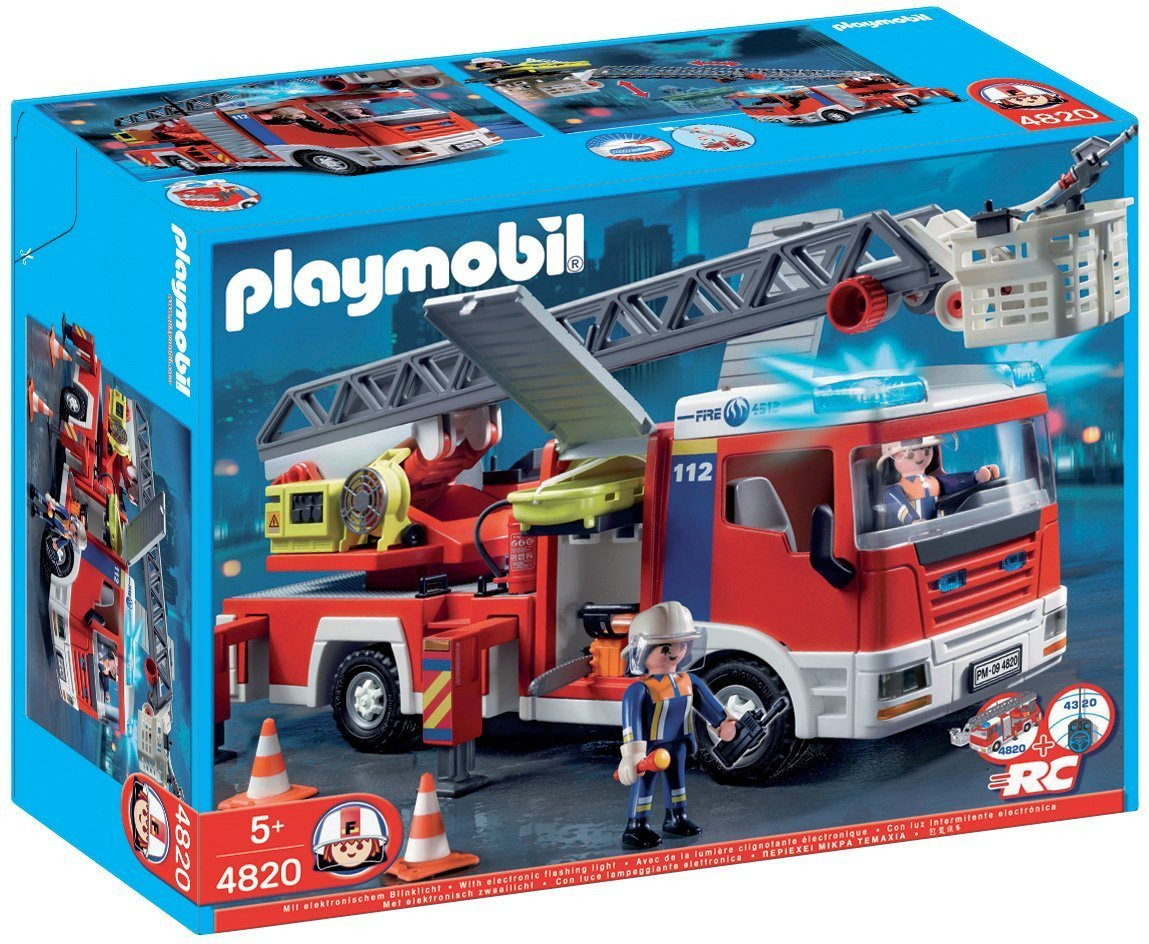 Playmobil Camion De Pompiers Grande Échelle (4820) Au concernant Vidéo Camion Pompier 