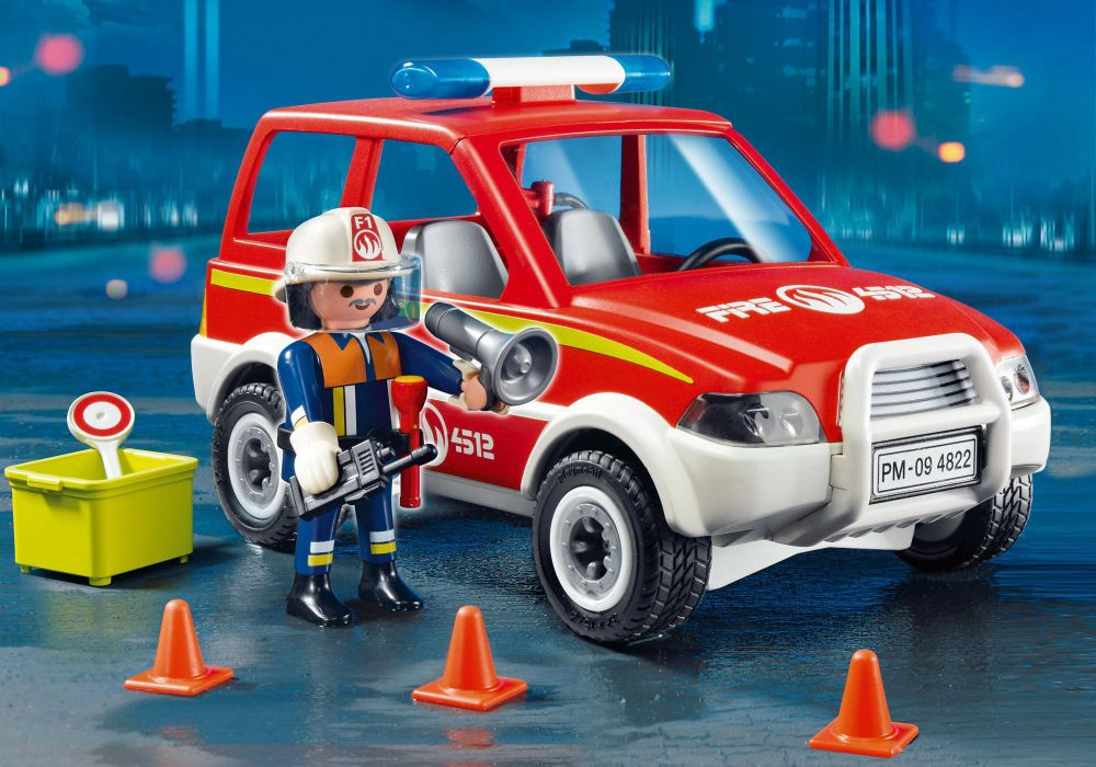 Playmobil City Action 4822 Pas Cher - Voiture De Pompier pour Voiture Pompier Playmobil 