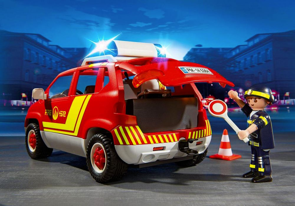 Playmobil City Action 5364 Pas Cher - Véhicule D intérieur Playmobil Voiture Pompier