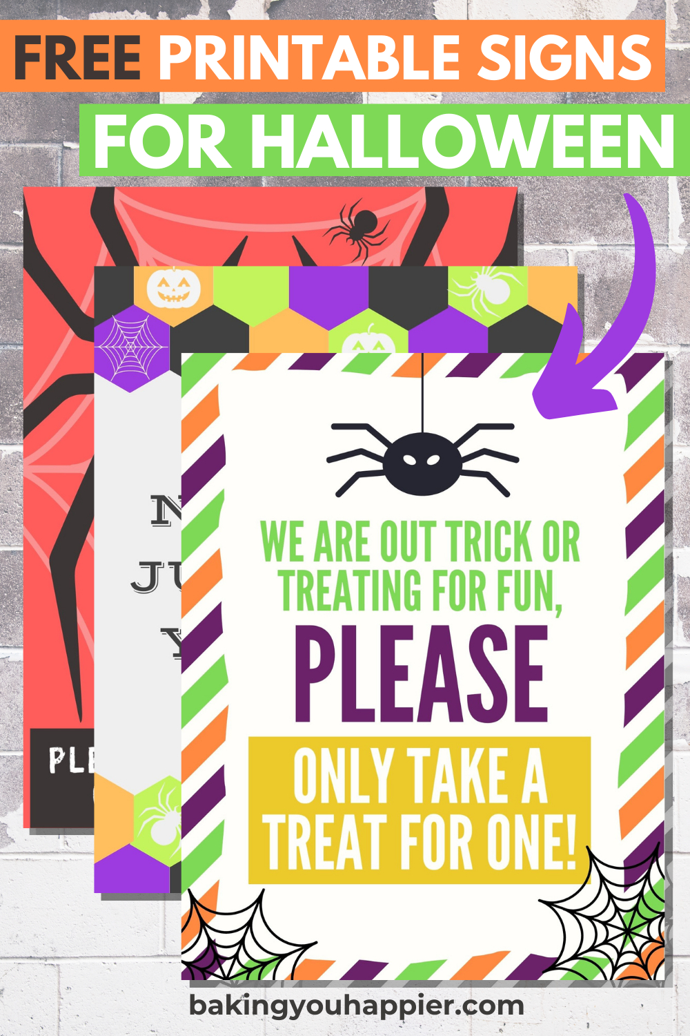 Please Take One Candy Halloween Signs  Baking You Happier destiné 1 Halloween 