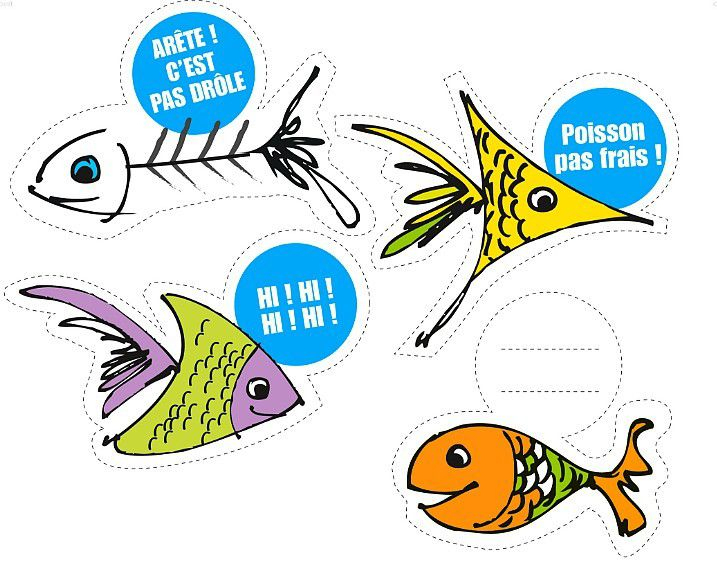 Poissons D'Avril À Télécharger Et À Imprimer Gratuitement intérieur Poisson D Avril Rigolo A Imprimer