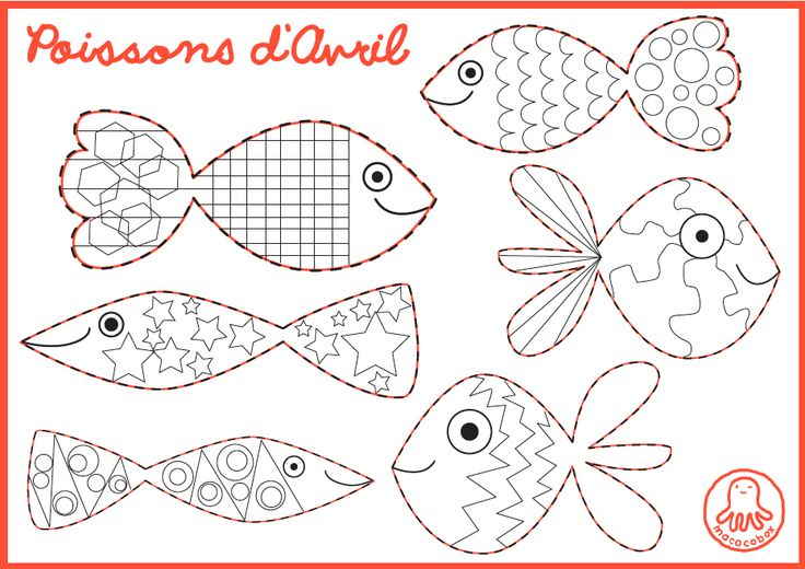 Poissons D&amp;#039;Avril !  Poisson D&amp;#039;Avril À Colorier, Poisson D serapportantà Poisson D Avril A Colorier 