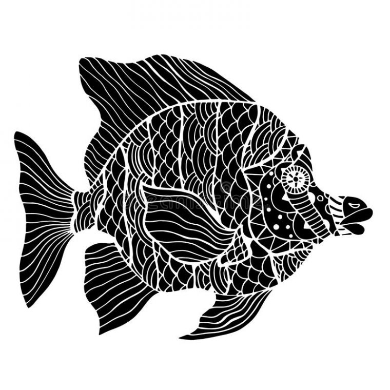 Poissons Stylises Stock Illustrations, Vecteurs, & Clipart concernant Dessins Poissons Stylisés