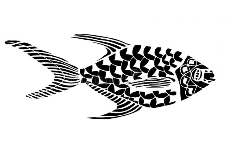 Poissons Stylises Stock Illustrations, Vecteurs, & Clipart concernant Dessins Poissons Stylisés