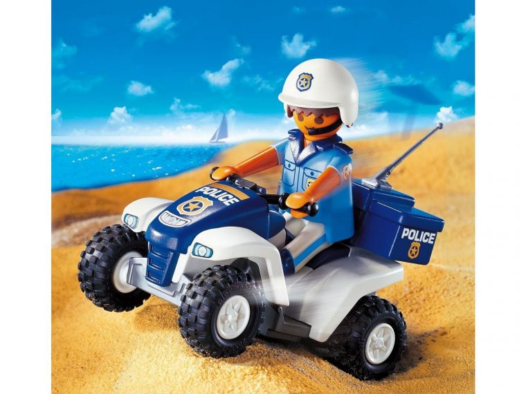 Policier En Quad – Playmobil Policier 3655-B tout Jeux De Voiture De Policier