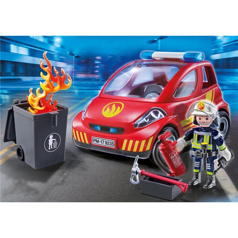 Pompier Avec Véhicule D'Intervention - Playmobil 9235 À 12 avec Playmobil Voiture Pompier