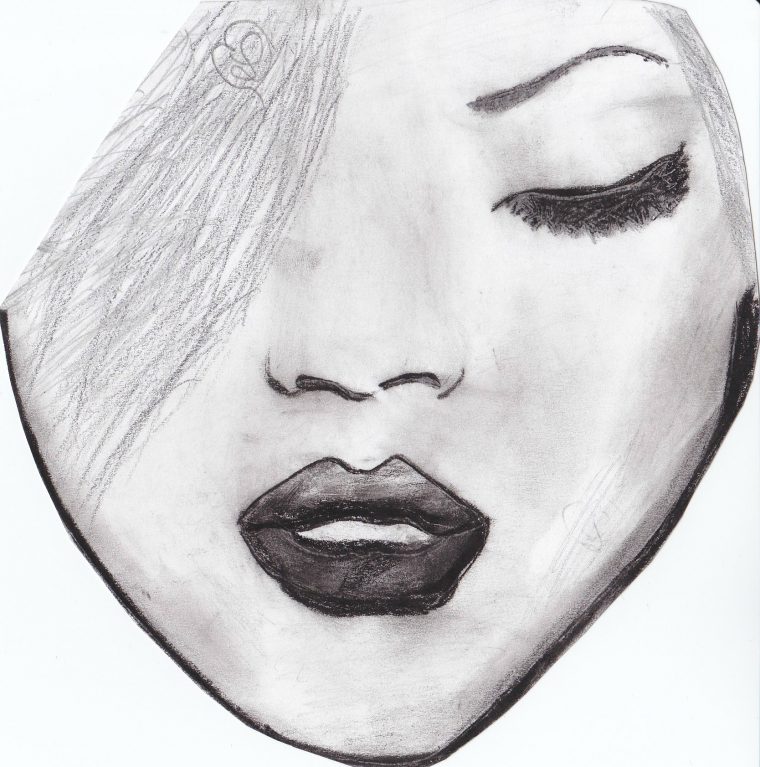 Portrait Rihanna – Un Amour De Dessin encequiconcerne Dessin A Faire