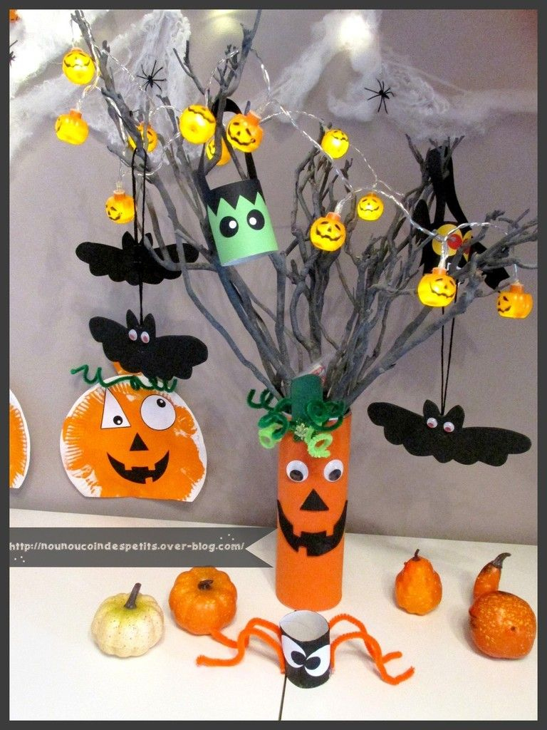 Pour Halloween - Le Blog De Nounoucoindespetits  Arbres D concernant Bricolage Maternelle Halloween 