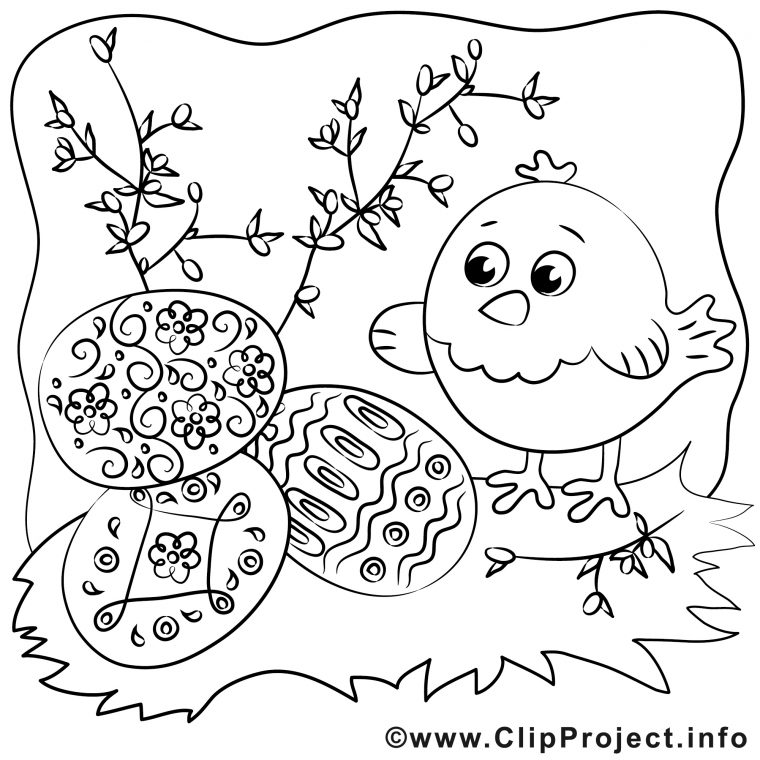 Poussin Illustration – Pâques À Imprimer – Pâques serapportantà Coloriage Poussin