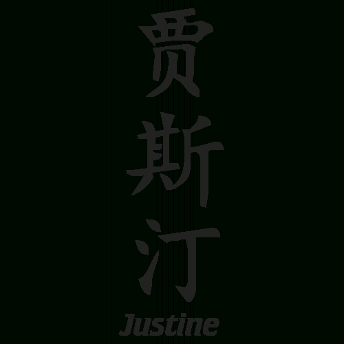 Prenom Chinois Justine - Ref.justine-Chinois  Mpa Déco dedans Lettre Chinois 