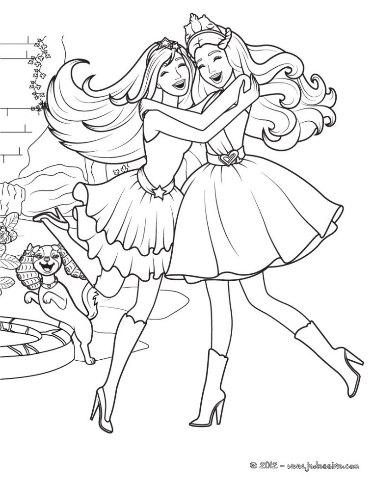 Princesse 2 – Coloriage Princesses – Coloriages Pour Enfants destiné Jeux De Coloriage De Barbie