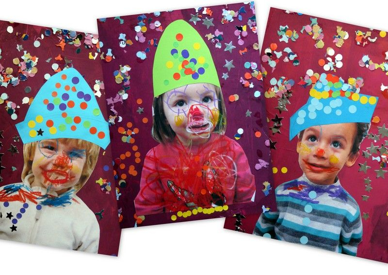 Print Picture Of Kids And Have Them Draw Clown Face And destiné Bricolage Clown