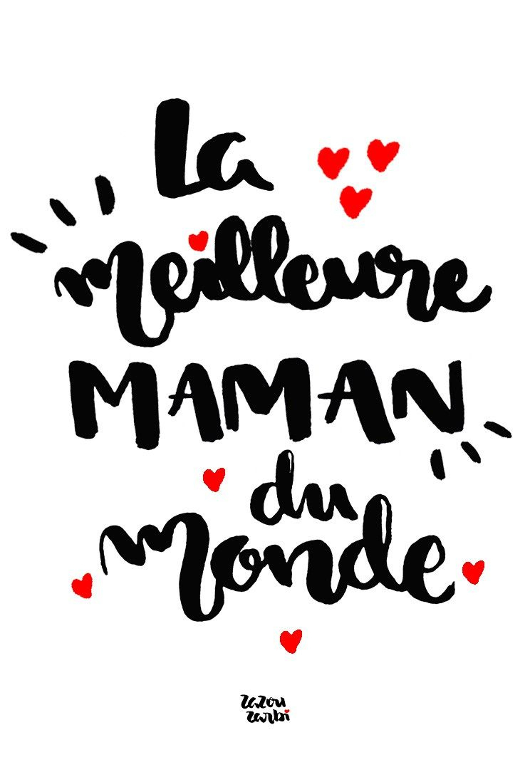 Printable Meilleure Maman Du Monde Français  Meilleure concernant Dessin Anniversaire Maman 