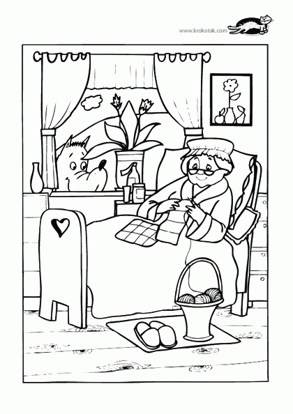 Printables For Kids  Coloriage Loup, Le Petit Chaperon serapportantà Coloriage Le Petit Chaperon Rouge