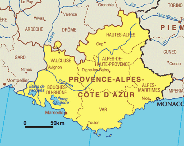 Propriété Dans La Provence - Au Coeur De La Provence dedans Carte De France Dã©Taill Gratuiteã©E 