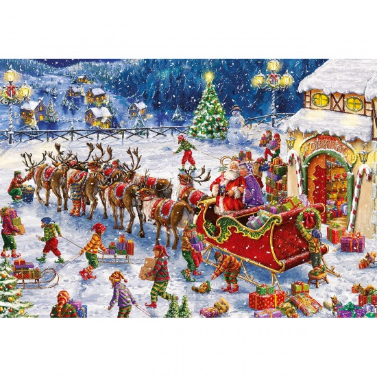 Puzzle 150 Pièces : Les Lutins Du Père Noël - Puzzle pour Le Pere Noel Et Ses Lutins 