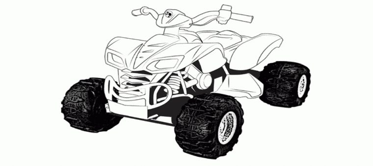 Quad A Colorier Luxe Images Coloriage Quad Raptor intérieur Coloriage De Quad