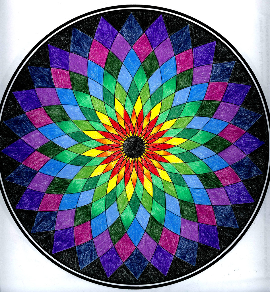 Rainbow Mandala  This Image Is Available As A Postcard In avec Mandalas