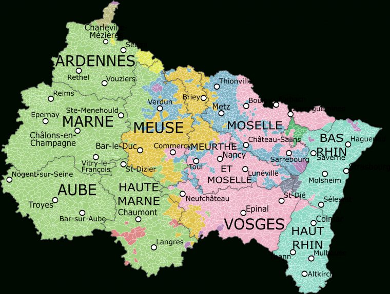 Région Grand-Est : Géographie, Histoire, Économie, Cartes concernant France Carte Region Png