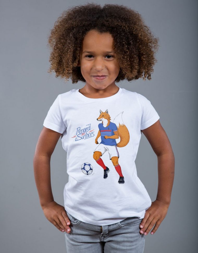 Renard Des Surfaces – T-Shirt Blanc Fille – Faubourges De intérieur Fille Renard