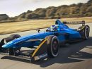 Renault Formule E - Voiture De Course Dans Un Virage à Voiture De Cource