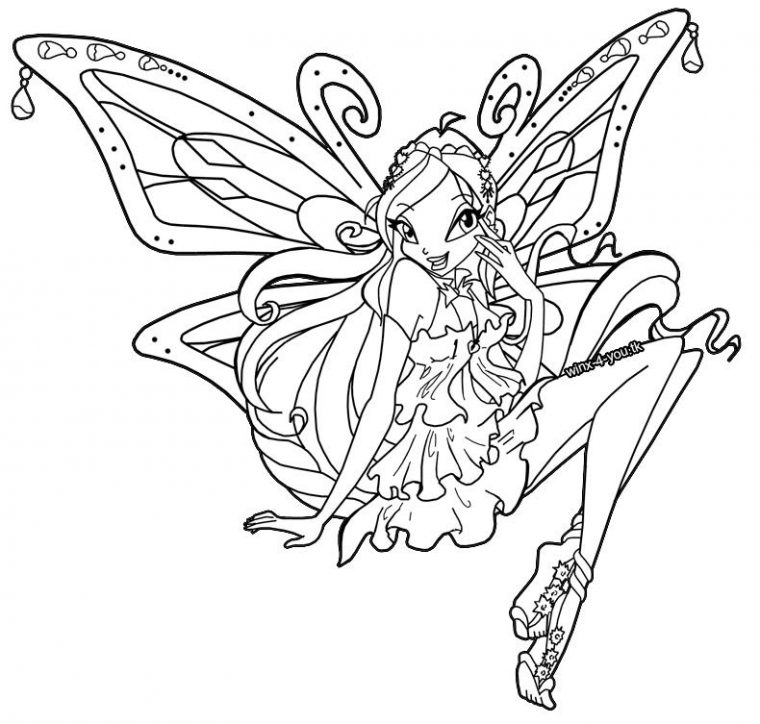 Renders Et Coloriages Winx: Coloriage Winx Bloom(Transformée) concernant Coloriage Winx