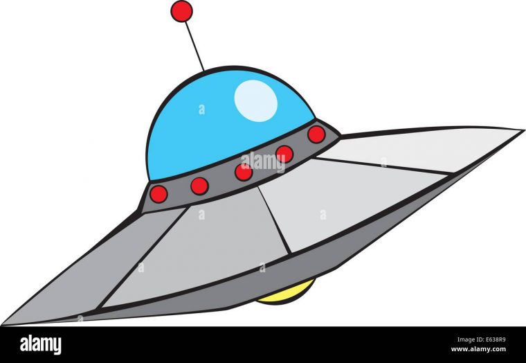 Retro Alien Soucoupe Volante Avec À La Mi-Siècle De Style dedans Dessin Soucoupe Volante