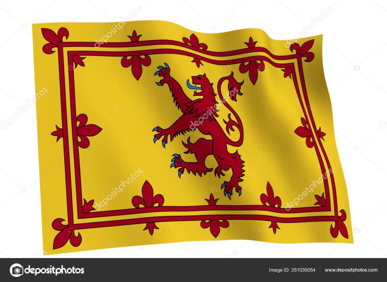 Royal Standard Scotland Isolé Sur Fond Blanc Drapeau Royal concernant Drapeau Ecosse