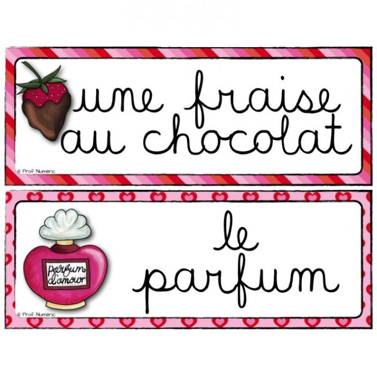 *Saint-Valentin* 24 Mots De Vocabulaire destiné Mot Croise De Saint Valentin