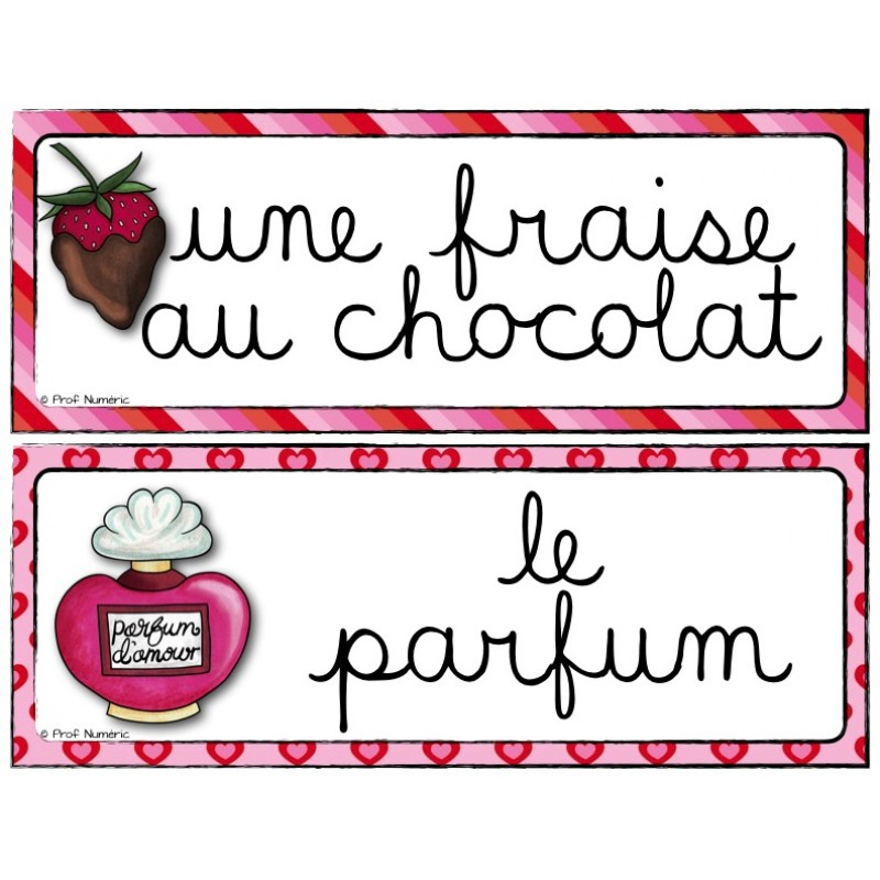 *Saint-Valentin* 24 Mots De Vocabulaire destiné Mot Croise De Saint Valentin 