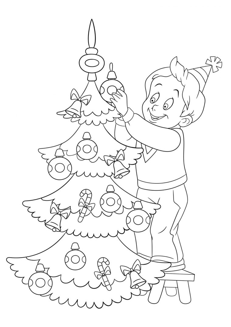 Sapin De Noël – Coloriages De Noël – Coloriages Pour Enfants dedans Dessin Sur Ordinateur A Colorier