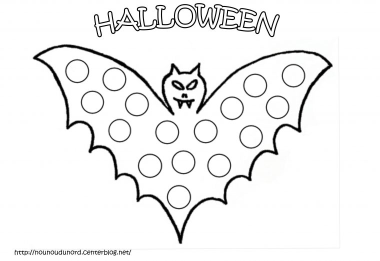 Sélection De Coloriage Chauve-Souris À Imprimer Sur dedans Dessin De Chauve-Souris D Halloween