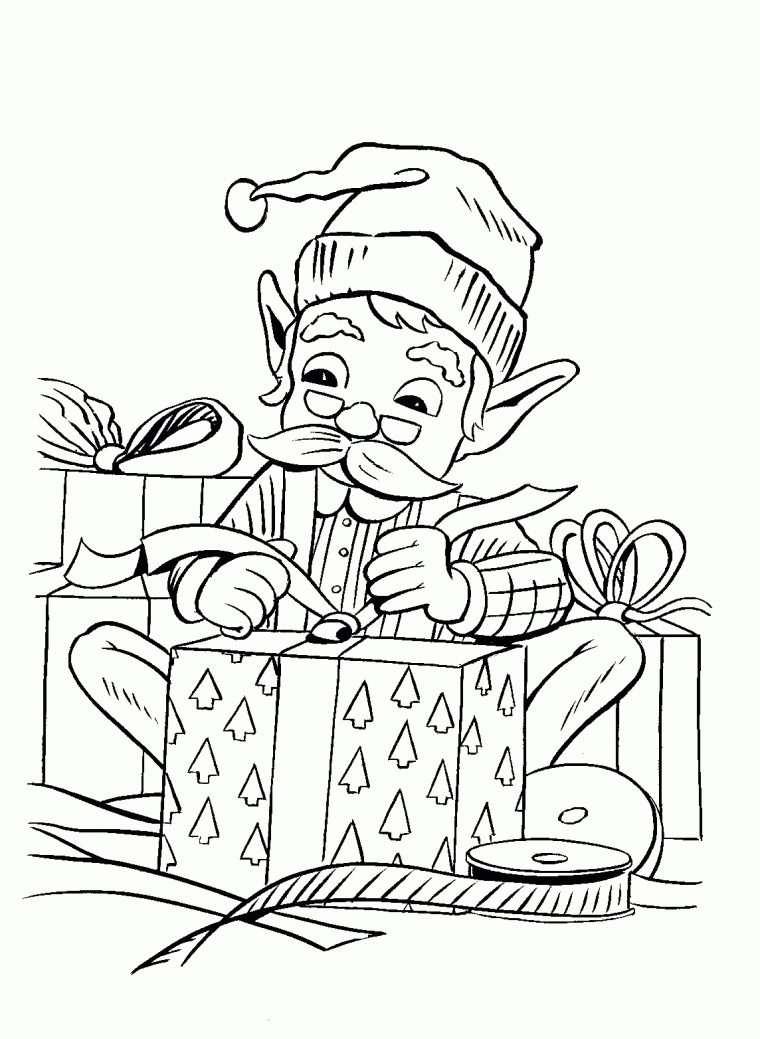 Sélection De Coloriage Lutin De Noel À Imprimer Sur à Coloriage De Noel À Imprimer