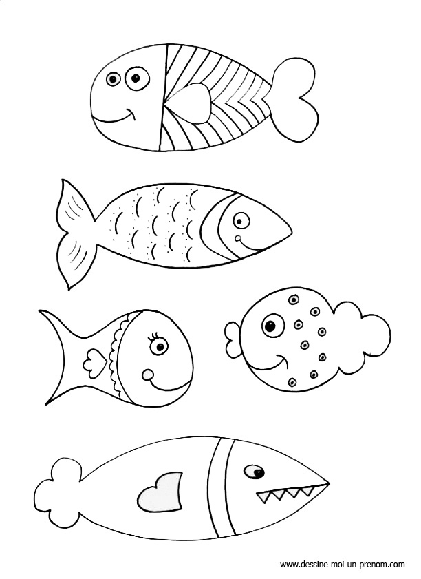 Sélection De Coloriage Poisson D&amp;#039;Avril À Imprimer Sur serapportantà Dessin Poissons 