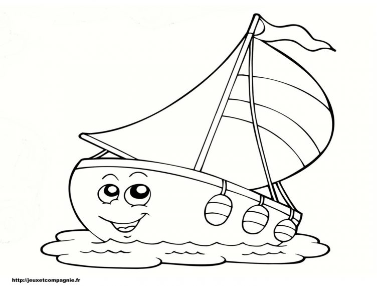 Sélection De Dessins De Coloriage Bateau À Imprimer Sur avec Modele De Bateau A Dessiner