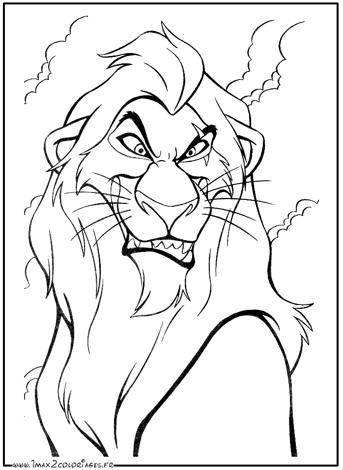 Sélection De Dessins De Coloriage Le Roi Lion À Imprimer encequiconcerne Lion A Dessiner 