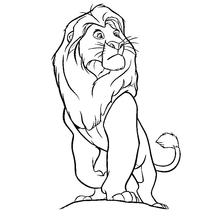Sélection De Dessins De Coloriage Le Roi Lion À Imprimer intérieur Coloriage Lion