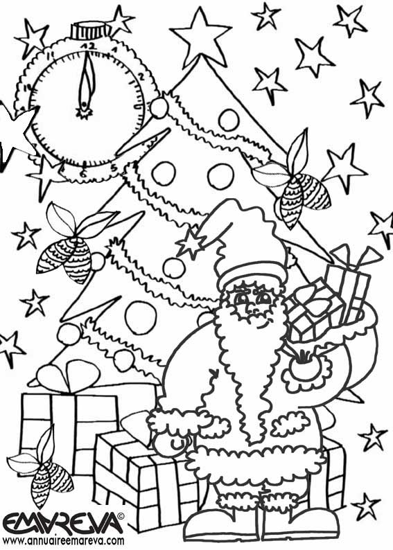 Sélection De Dessins De Coloriage Père Noël À Imprimer Sur à Coloriage Gratuit De Noel A Imprimer