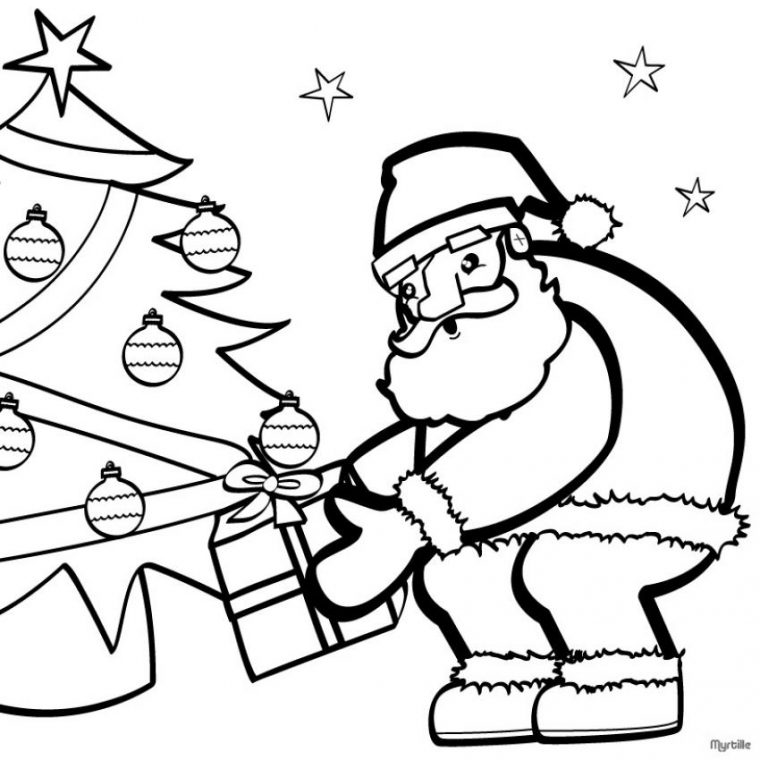 Sélection De Dessins De Coloriage Père Noël À Imprimer Sur dedans Dessins De Noel À Imprimer Gratuitement