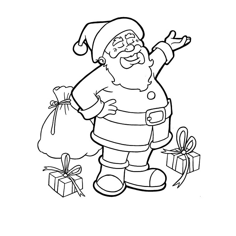 Sélection De Dessins De Coloriage Père Noël À Imprimer Sur destiné Coloriage De Noel À Imprimer Gratuit 