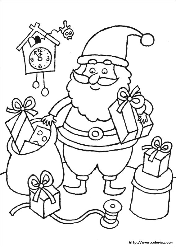 Sélection De Dessins De Coloriage Père Noël À Imprimer Sur intérieur Noel Coloriage 