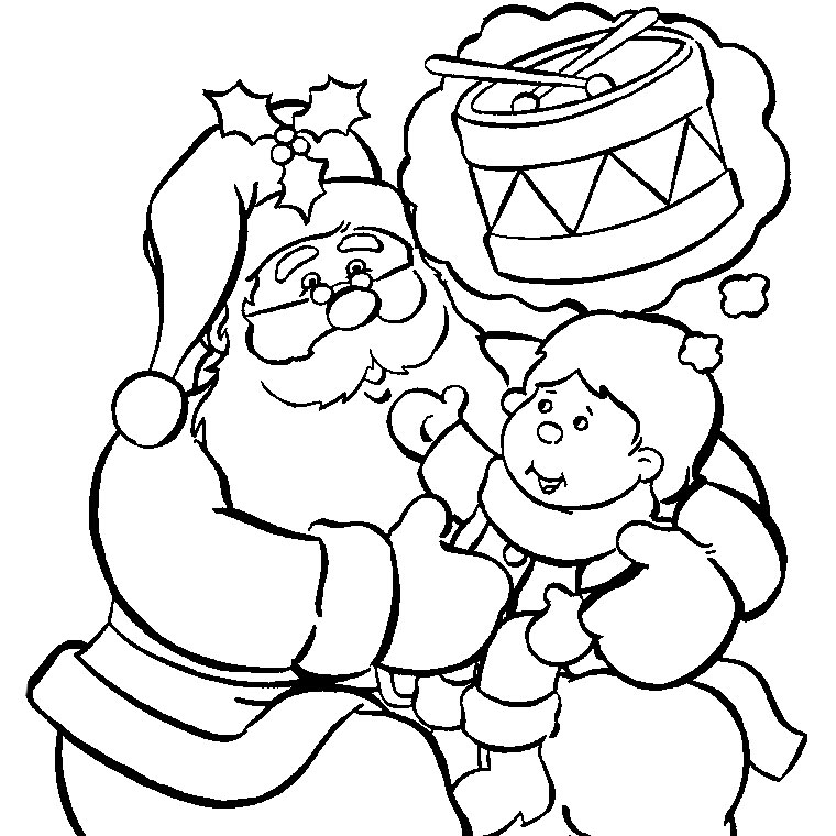 Sélection De Dessins De Coloriage Père Noël À Imprimer Sur pour Coloriage De Père Noël 