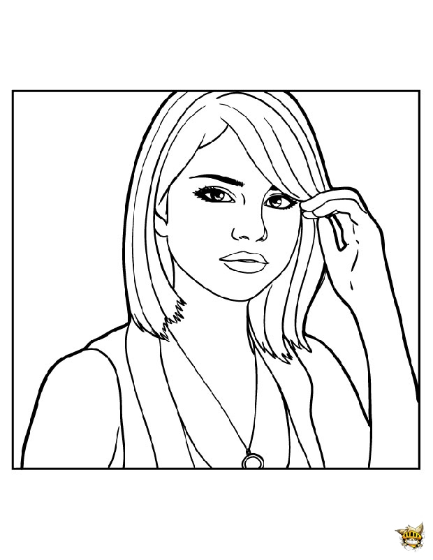 Selena Célébrité Est Un Coloriage De Star avec Coloriage De Selena Gomez