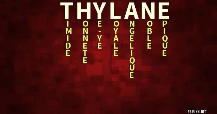 Signification Du Prénom Thylane – ¿Que Signifie Ton Prénom? pour Ton Prenom